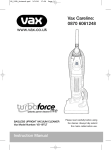 Vax Turbo Force V-060PP Instruction manual