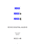 Echo Audio Indigo io Owner`s manual