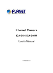 Planet ICA-350 User`s manual