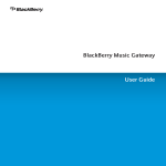 Blackberry Stereo Gateway - Remote Stereo Gateway User guide