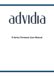 advidia "A" Series User manual
