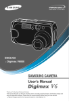 Samsung DIGIMAX V6 User`s manual