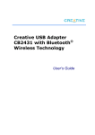 Creative USB Adapter CB2431 User`s guide