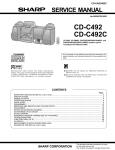 Sharp CD-C492C Service manual