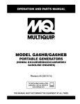 MULTIQUIP GA6HEB Specifications