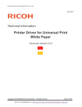 Ricoh PCL6 Driver Technical information