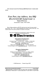 B&B Electronics RS-232/422/485 Serial Card CE 3PXCC4A Specifications