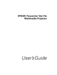 Epson PowerLite 54c User`s guide