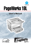 Minolta PageWorks Pro 18L User`s manual