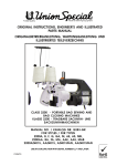 UnionSpecial CLASS 2200 Operating instructions