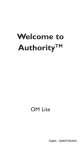 Alcatel Authority User manual