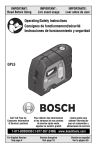 Bosch GPL5 Technical data