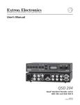 Extron electronics QSD 204 Operating instructions