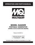 MULTIQUIP GA4.5R Specifications