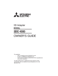 Mitsubishi 3DC-1000 Operating instructions