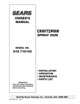 Craftsman 919.716100 Owner`s manual
