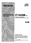 Aiwa CT-X428M Operating instructions