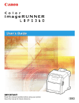 Canon imageRUNNER LBP5360 User`s guide