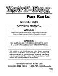 Masters of motion Fun Kart Owner's/ Owner`s manual