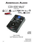 American Audio CDI-500 MP3 User guide