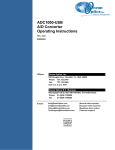 ADC 1000 Operating instructions