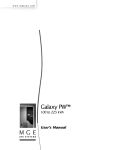 MGE UPS Systems Galaxy PW User`s manual
