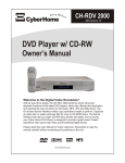 CyberHome CH-RDV 2000 Owner`s manual