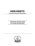 AKG AS 8 Operating instructions