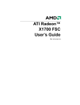 AMD ATI Radeon x1700 FSC User's guide User`s guide