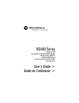 Motorola MD490 User`s guide