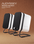 Audyssey Wireless Speakers Product manual