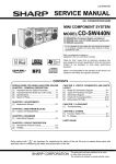 Sharp CD-SW440N Service manual