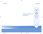 Remote Control and Receiver for Media Center PC with Windows®