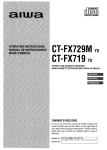 Aiwa CT-FX729M Operating instructions