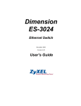 ZyXEL Communications ES-3024 User`s guide