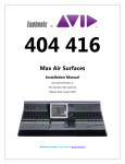 Euphonix Max Air Control surface Installation manual