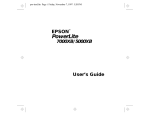 Epson 5000XB - PowerLite SVGA LCD Projector User`s guide