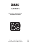Zanussi ZKT 652 DX Operating instructions