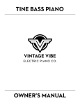 Vibe BASS 1 Owner`s manual