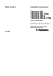 Webasto Thermo 90 S-TRS Operating instructions