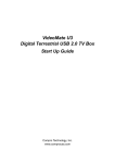 VideoMate U3 Digital Terrestrial USB 2.0 TV Box Start Up Guide