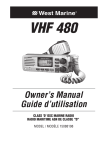West Marine VHF 480 Owner`s manual