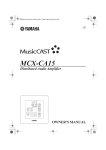 Yamaha MCX-CA15 Owner`s manual