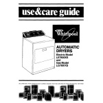 Whirlpool LE7800XS Operating instructions