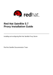 Red Hat NETWORK PROXY SERVER 3.7 - Installation guide