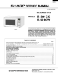 Sharp R-501CW Service manual