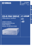 Yamaha CRW3200UXZ - 24x10x40 External USB 2.0 CD-RW Drive User manual