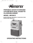 Memorex MKS5012 Operating instructions