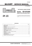 Sharp SD-EX200 Service manual