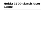 Nokia 2700 classic User Guide